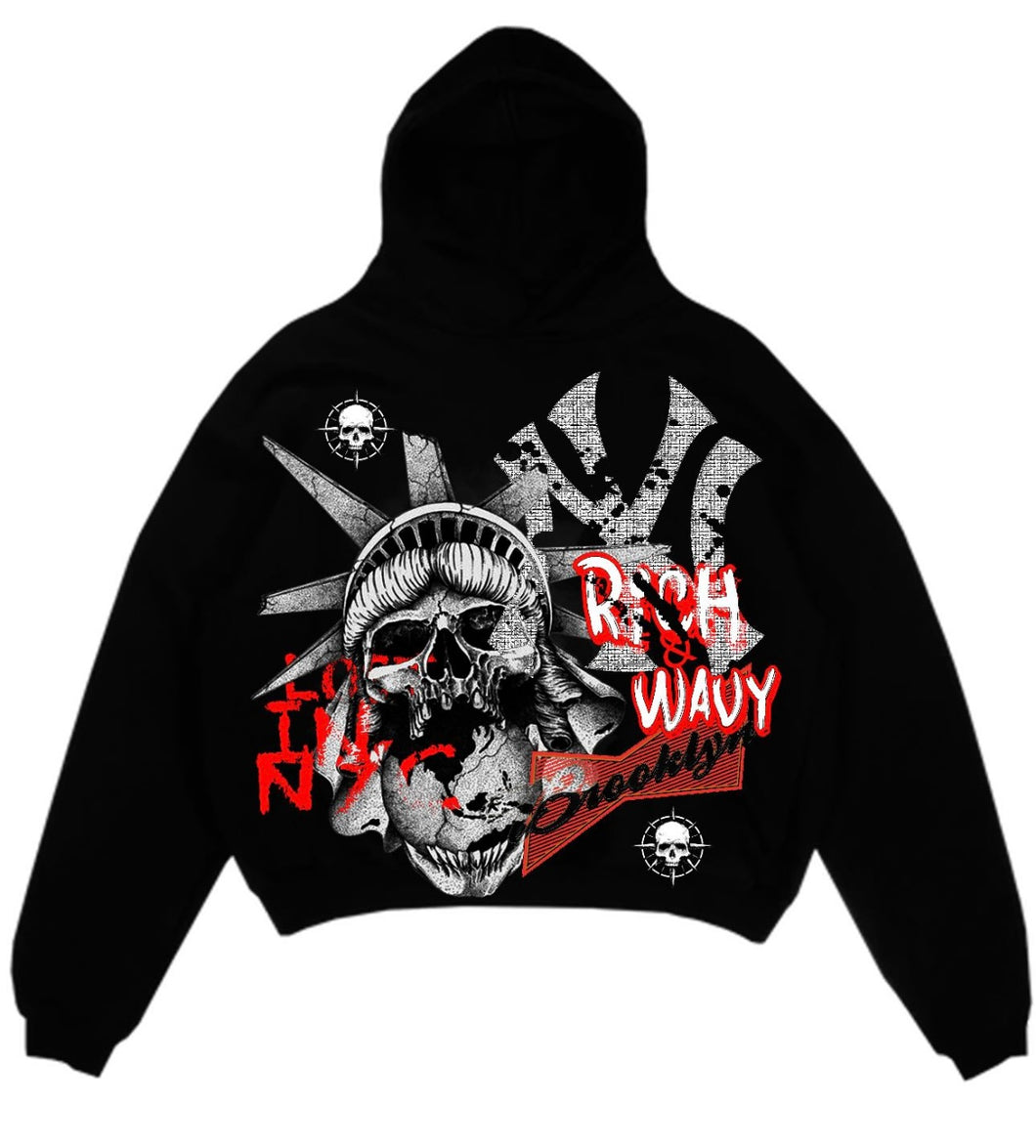 statue skull hoodie